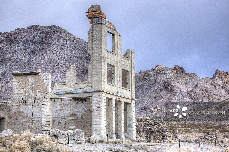 前矿区混凝土遗址图片素材