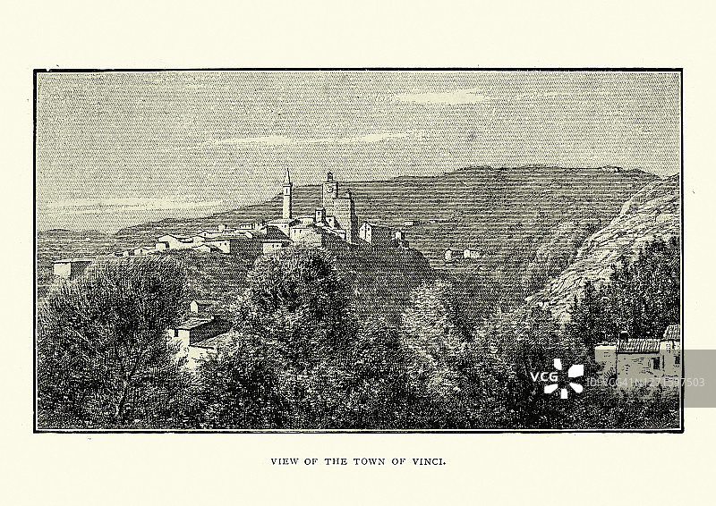 意大利托斯卡纳芬奇镇风光图片素材