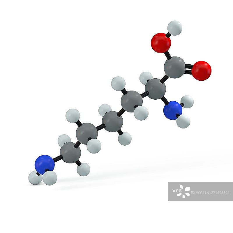赖氨酸分子结构示意图图片素材