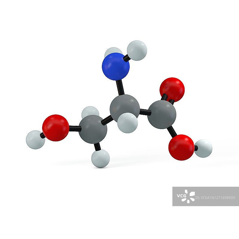 丝氨酸分子，图示图片素材
