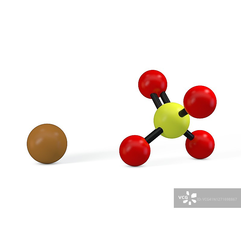 硫酸铜分子结构图图片素材