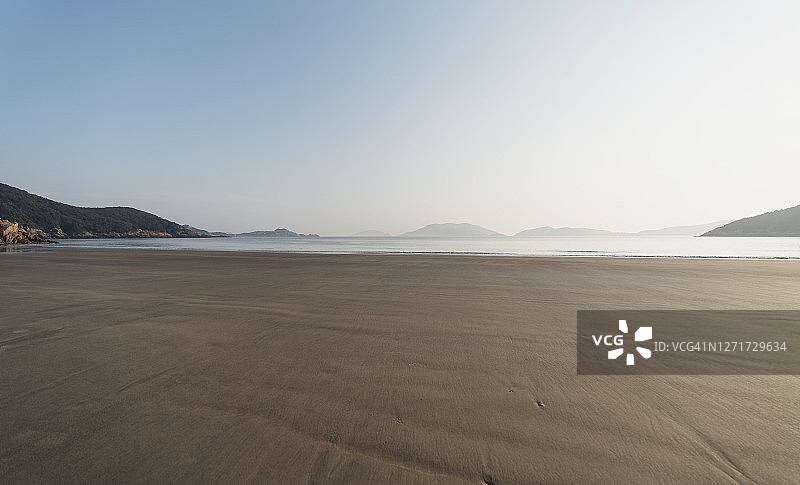 舟山群岛日出时分的沙滩图片素材