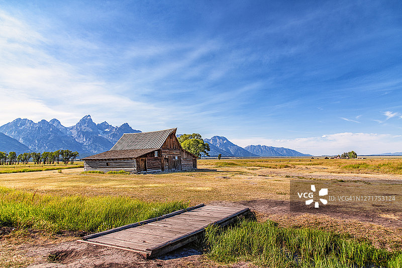大提顿的莫尔顿谷仓图片素材