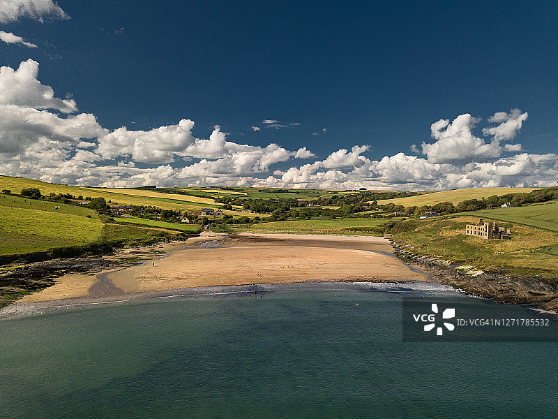 金塞尔附近豪湾海滩，爱尔兰图片素材