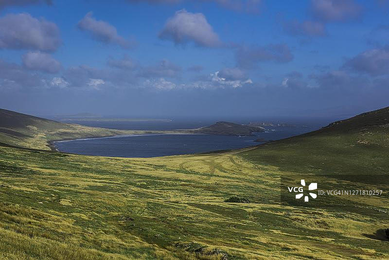 英国福克兰群岛卡卡斯岛的景观图片素材