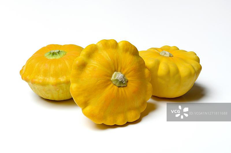 德国的三个黄色碟瓜图片素材