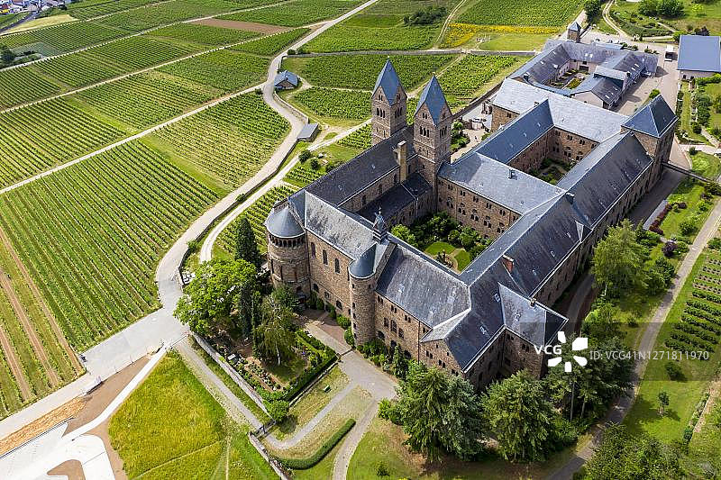 圣希尔德加德修道院鸟瞰图图片素材