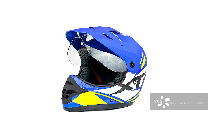 彩色越野摩托车头盔图片素材