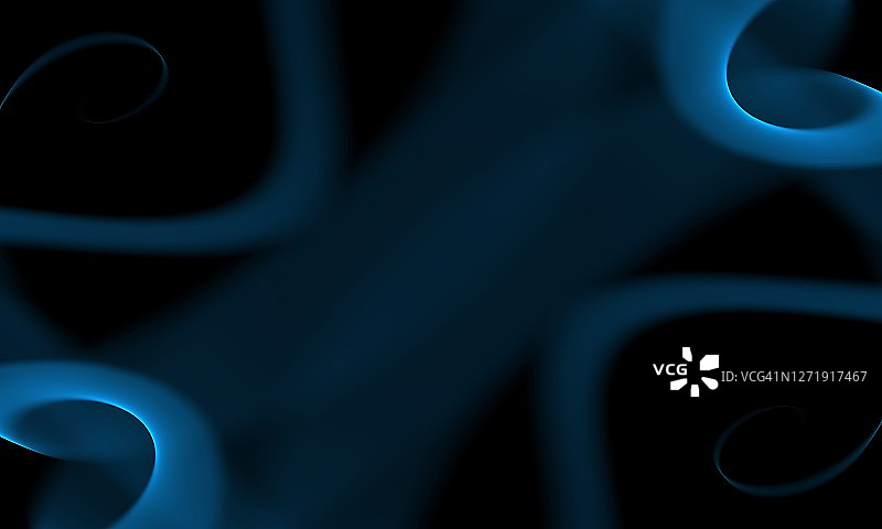 蓝色抽象曲线造型图片素材