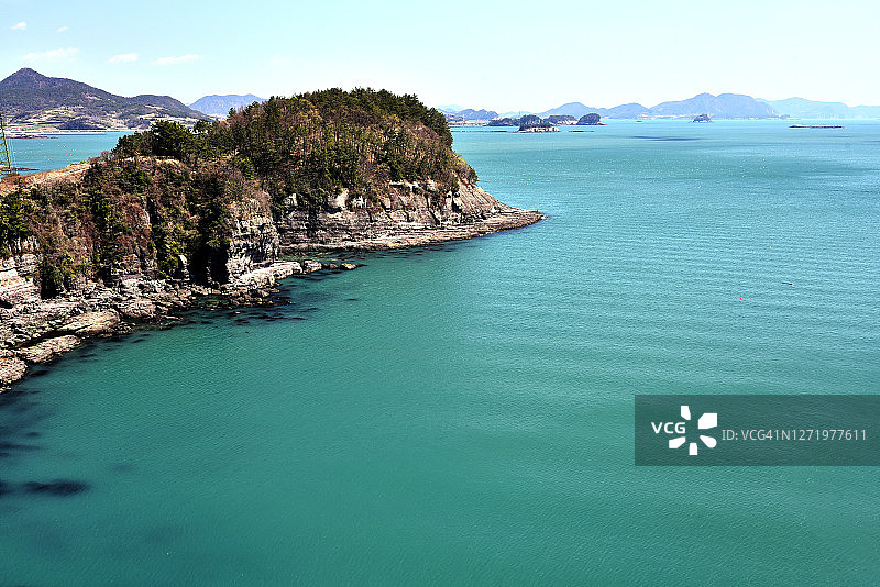 韩国高兴郡多岛海海上国立公园海景图片素材