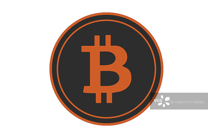 比特币加密货币概念符号图片素材