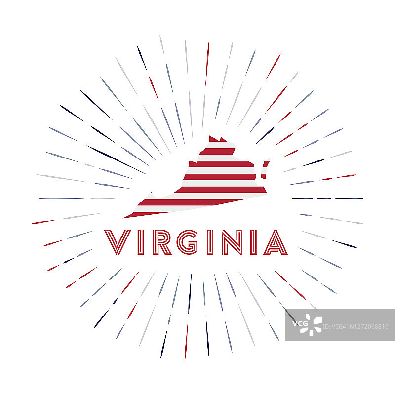 弗吉尼亚旭日形徽章图片素材