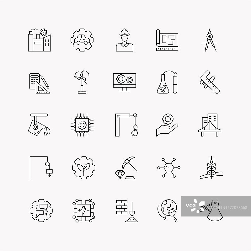 工程线条图标图片素材