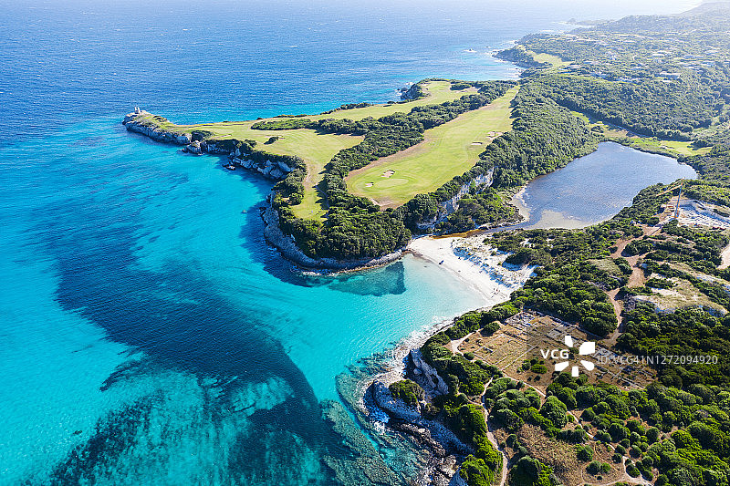 小斯佩罗内海滩 - 科西嘉 - 法国图片素材