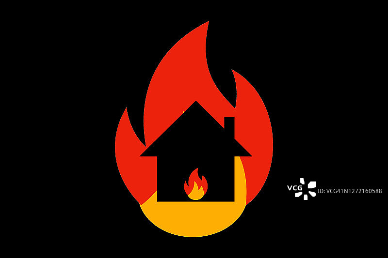 房屋火灾图片素材