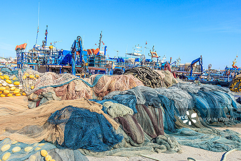 哈马马特附近的渔港，突尼斯图片素材