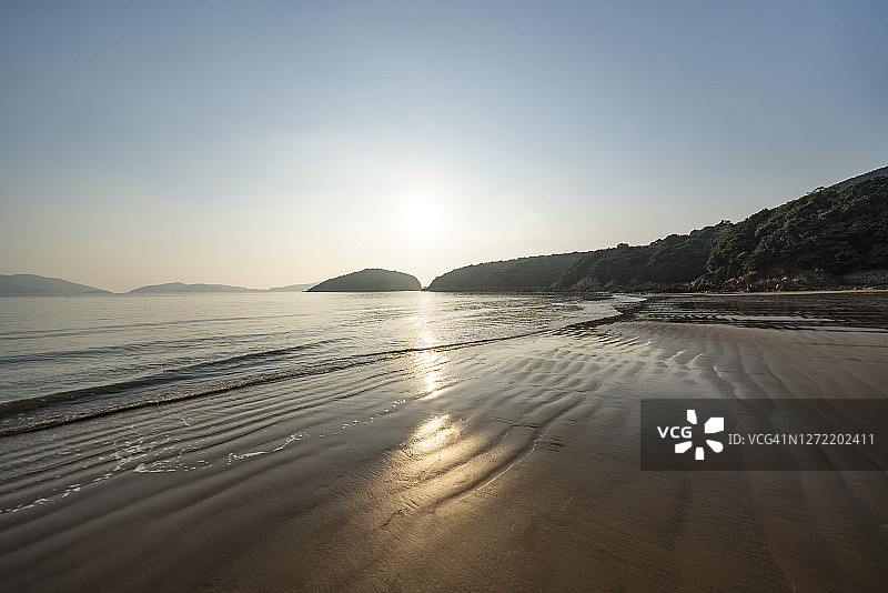 舟山群岛日出时分的沙滩图片素材