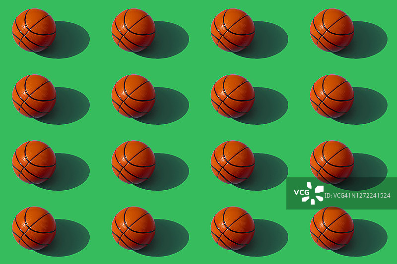 篮球图案绿色背景图片素材
