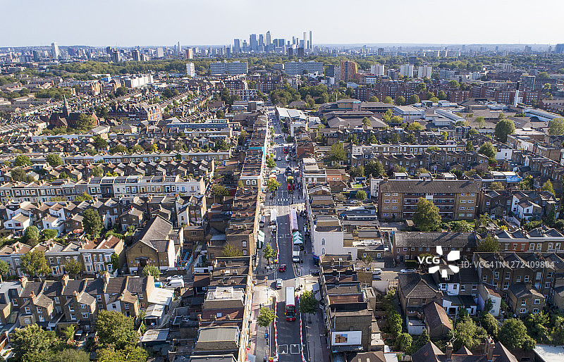 城市商业街区航拍图片素材