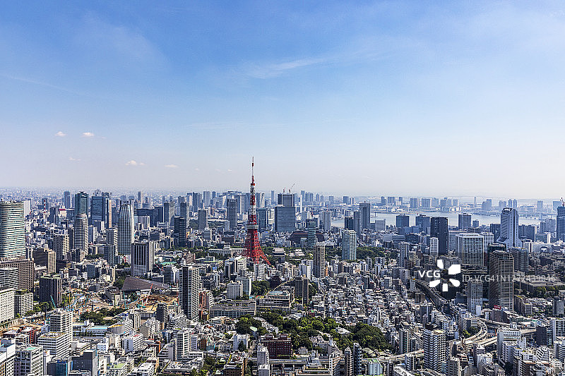 东京天际线航拍景观图片素材