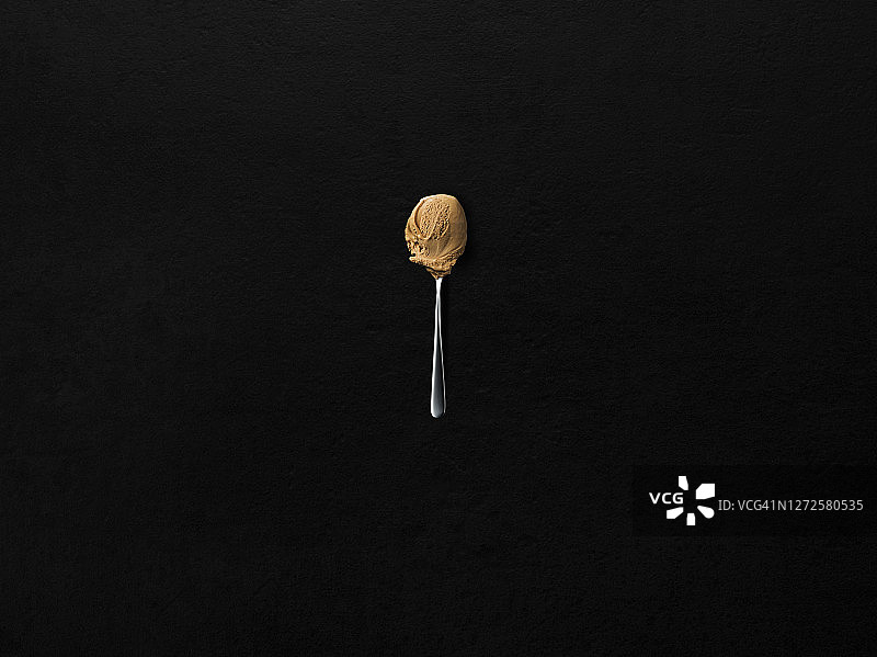 一勺浓缩咖啡冰淇淋图片素材