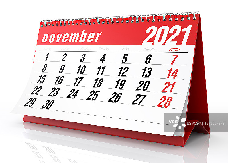 2021年11月日历图片素材