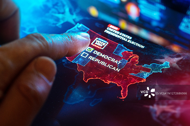 民主党投票。2020年选举图片素材