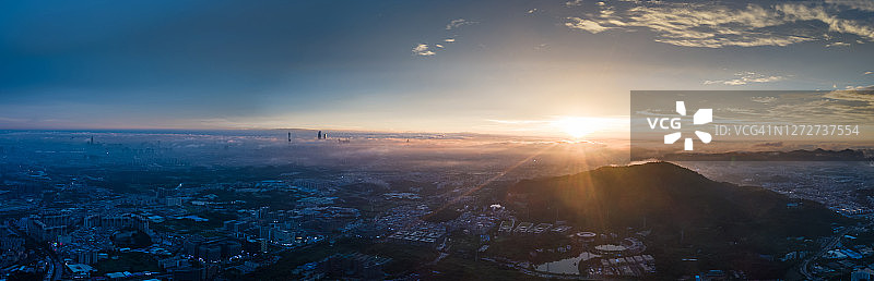 广州黄埔区全景图片素材