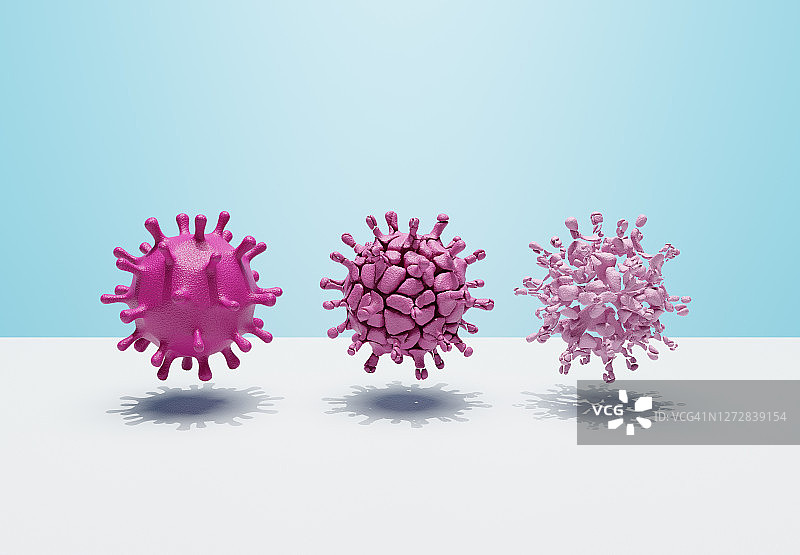 溶解的冠状病毒图片素材