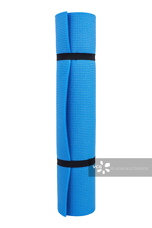 白色背景上的瑜伽垫图片素材