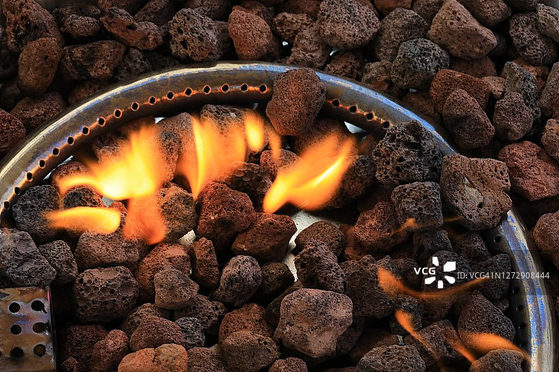 后院露台篝火图片素材