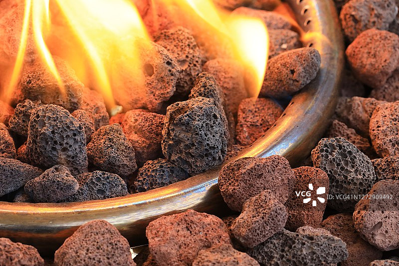 天然气火焰特写图片素材