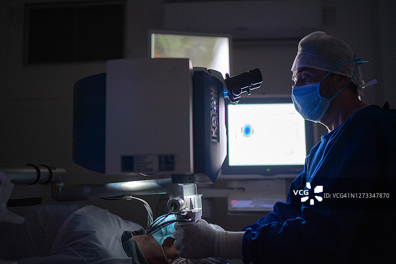 眼科外科医生正在做眼科手术图片素材