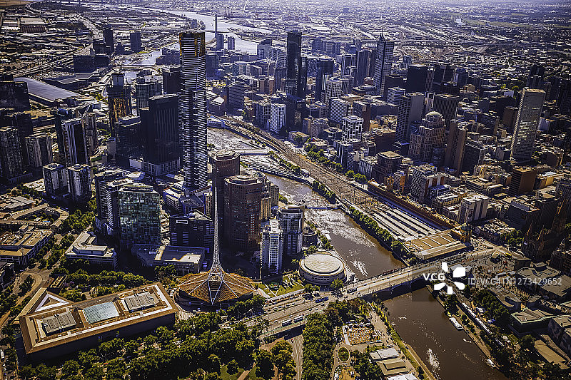墨尔本城市与亚拉河景观图片素材