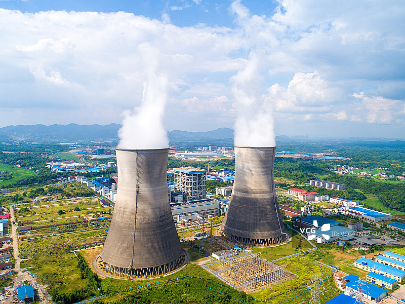 火力发电厂航拍图片素材