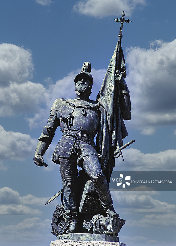 埃尔南·科尔特斯纪念碑，麦德林，西班牙图片素材