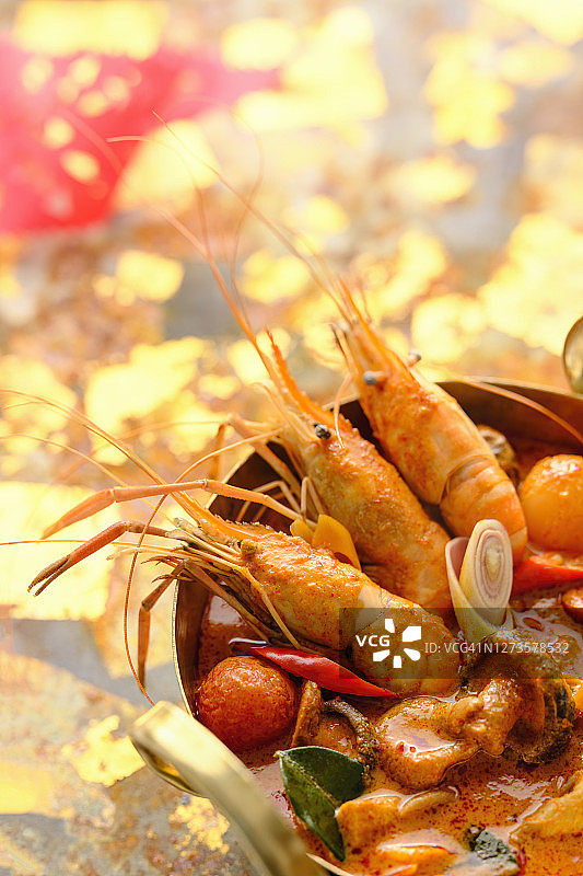 国际知名的泰式冬阴功椰奶汤图片素材