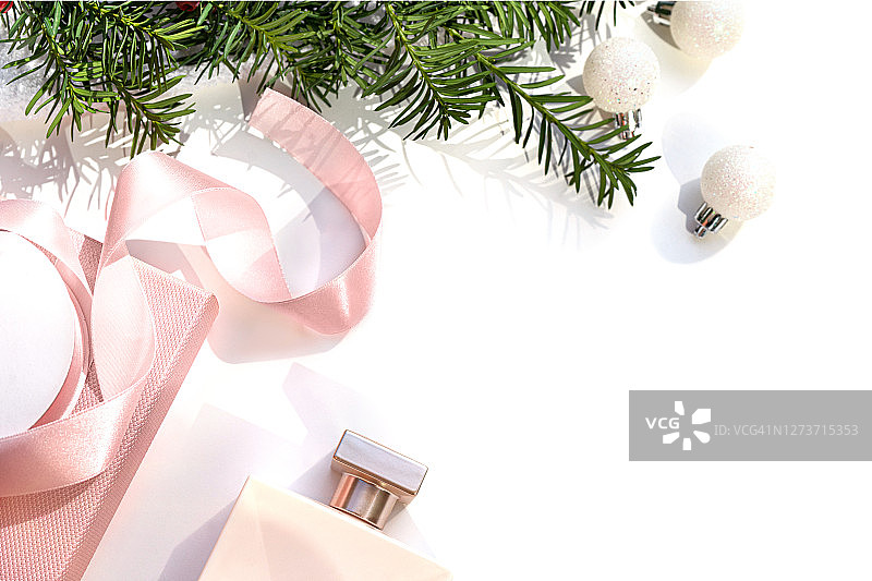 圣诞美妆化妆品背景图片素材