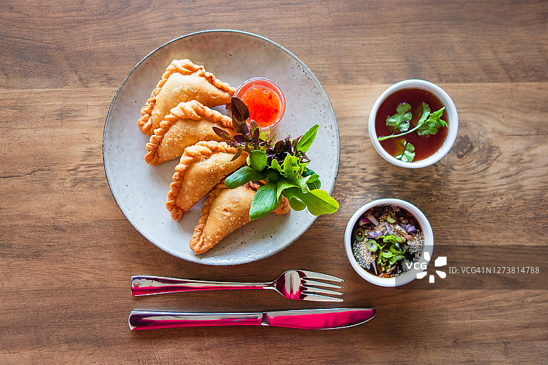 咖喱角俯视图图片素材