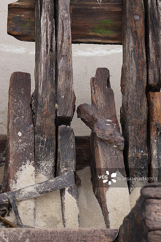 纳米比亚骷髅海岸的西南海豹号（1976年）沉船图片素材