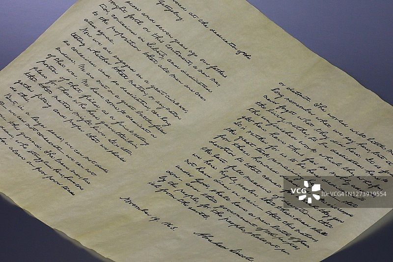 亚伯拉罕·林肯总统的葛底斯堡演说图片素材