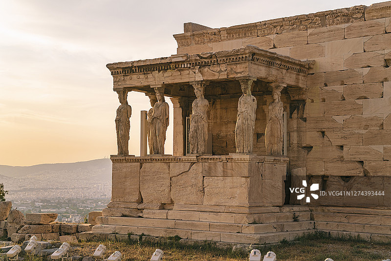 雅典卫城的赫卡托姆佩冬神庙图片素材