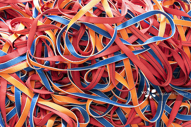 走扁带绳索的景色图片素材