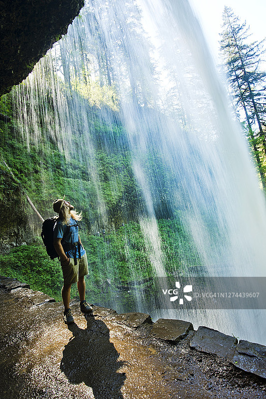 俄勒冈州银瀑州立公园，美国图片素材