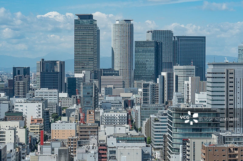 日本名古屋市的城市建筑图片素材