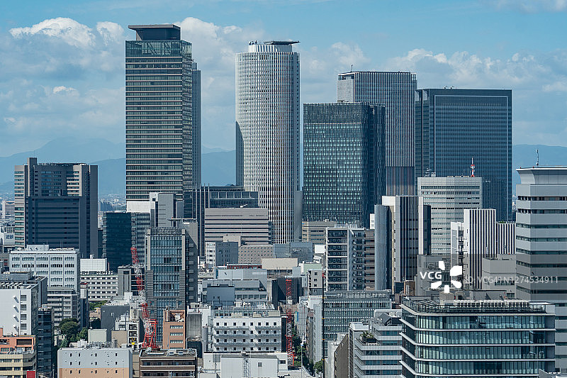 日本名古屋市的城市建筑图片素材