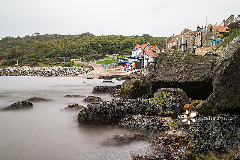 Runswick海湾的涨潮图片素材