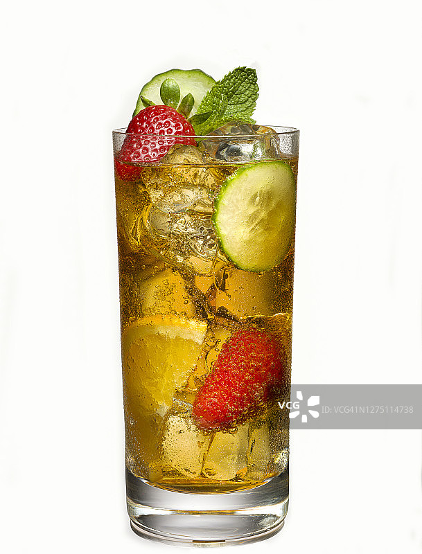 含水果的冰茶图片素材
