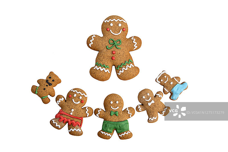 姜饼人家庭饼干图片素材