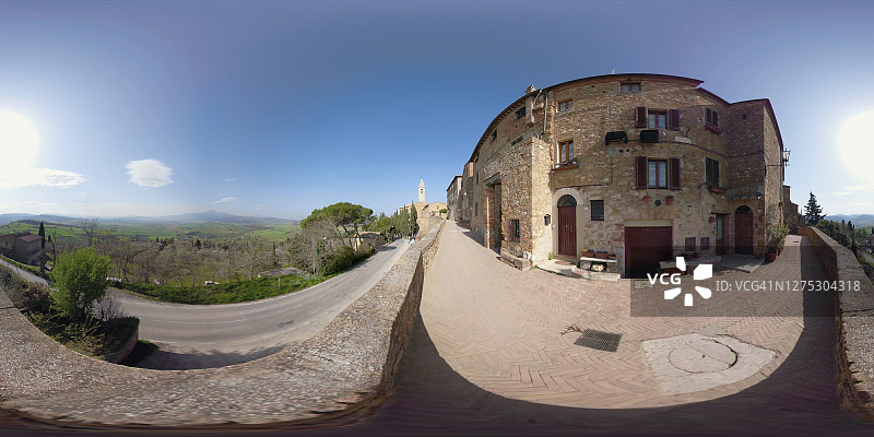 360度VR/皮恩扎与瓦尔 d'奥尔恰山谷景观图片素材